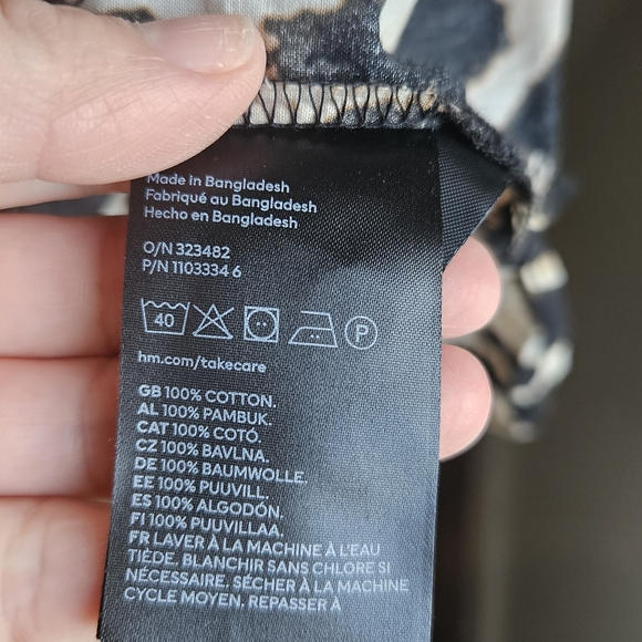 H&M Black and Cream Patterned Dress - Picture 5 of 5